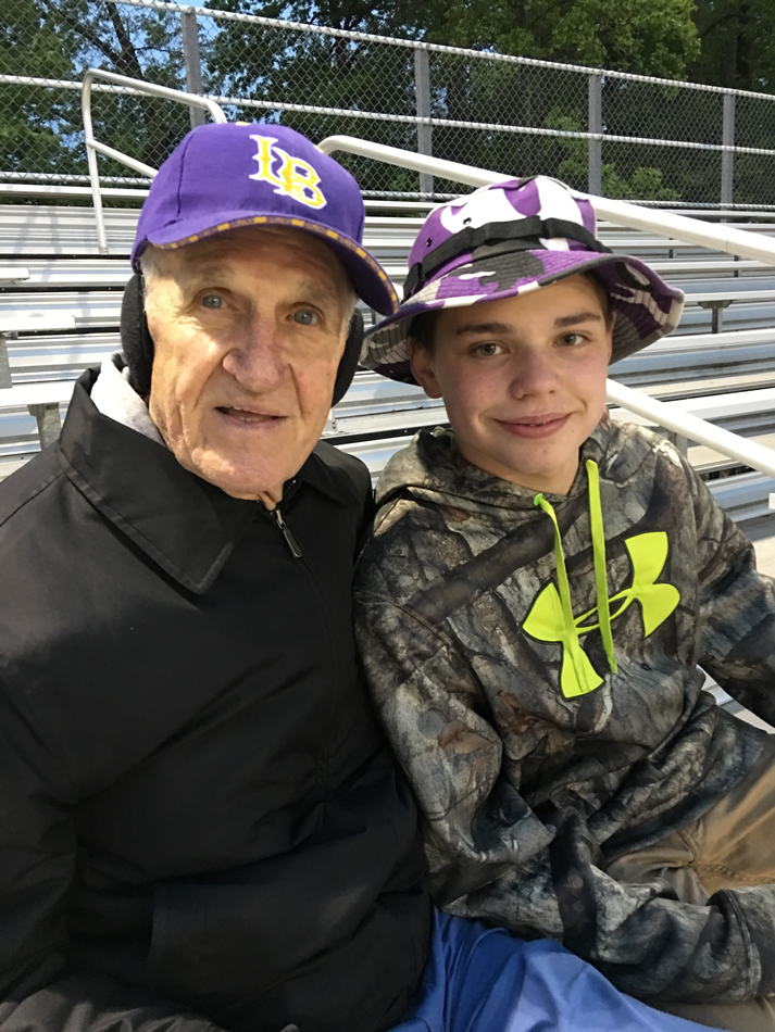My dad never misses a ballgame with a grandson